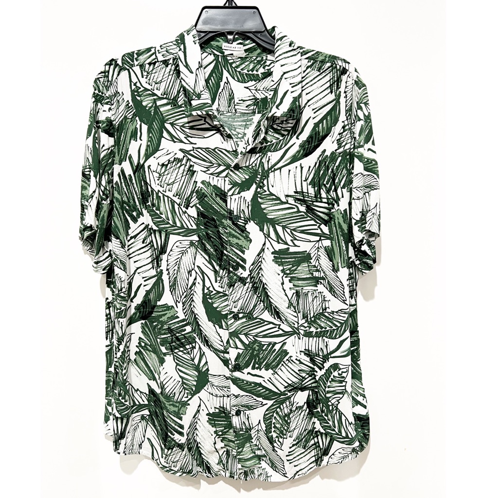 Guess Green Leaf Button Down.